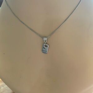 NWT Guess Dog Tag Bling Necklace